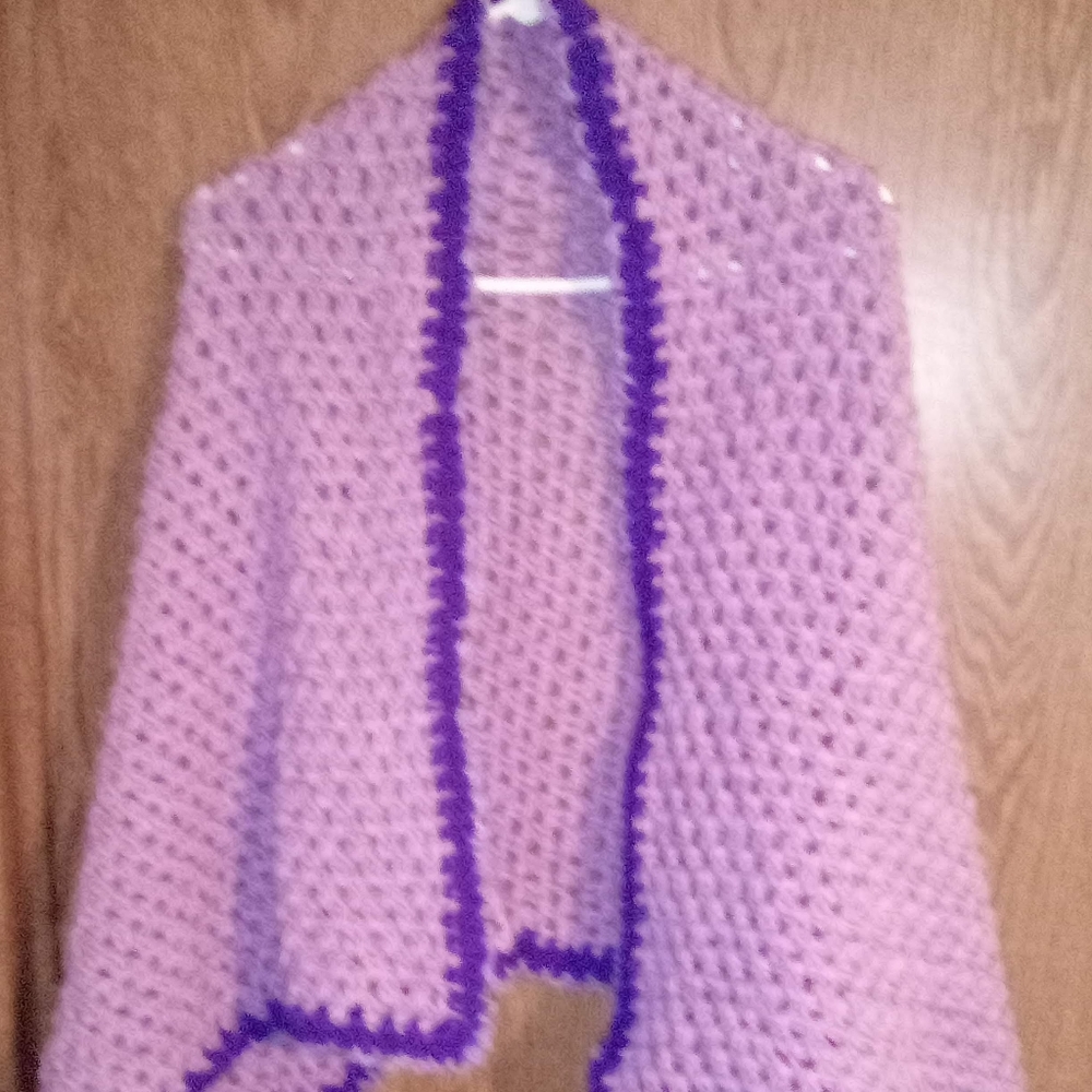 Hand crocheted shawl